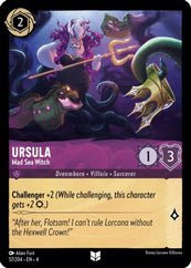 Lorcana - Ursula (Mad Sea Witch) - 57/204 - Uncommon - Ursula's Return Top Collectibles Lorcana - Ursula (Mad Sea Witch) - 57/204 - Uncommon - Ursula's Return Top Collectibles