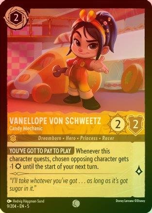 Lorcana - Vanellope von Schweetz (Candy Mechanic) - 9/204 - Common (Foil) - Shimmering Skies - Top CollectiblesCollectible CardsLorcana