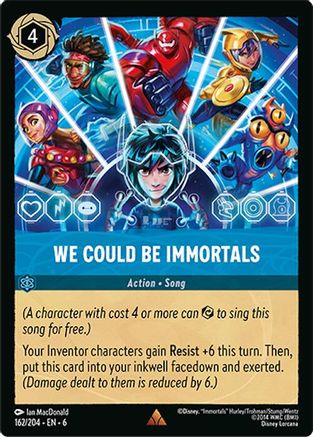 Lorcana - We Could Be Immortals - 162/204 - Rare - Azurite Sea - Top CollectiblesCollectible CardsLorcana