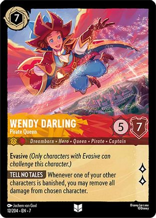 Lorcana - Wendy Darling (Pirate Queen) - 12/204 - Uncommon - Archazia&