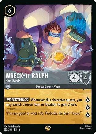 Lorcana - Wreck - It Ralph (Ham Hands) - 190/204 - Legendary - Azurite Sea - Top CollectiblesCollectible CardsLorcana