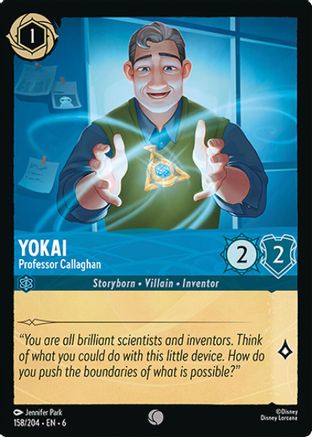 Lorcana - Yokai (Professor Callaghan) - 158/204 - Common - Azurite Sea - Top CollectiblesCollectible CardsLorcana