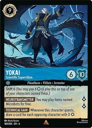 Lorcana - Yokai (Scientific Supervillain) - 160/204 - Rare - Azurite Sea - Top CollectiblesCollectible CardsLorcana