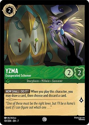 Lorcana - Yzma (Exasperated Schemer) - 101/204 - Common - Archazia's Island - Top CollectiblesCollectible CardsLorcana