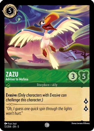 Lorcana - Zazu (Advisor to Mufasa) - 72/204 - Common - Shimmering Skies - Top CollectiblesCollectible CardsLorcana