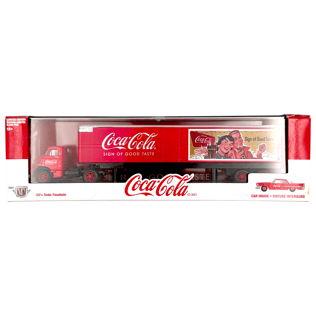 M2 Machines - 1957 Dodge COE & 1957 Chrysler 300C - 2018 Coca - Cola Auto - Haulers Series - Top CollectiblesDiecastM2 Machines