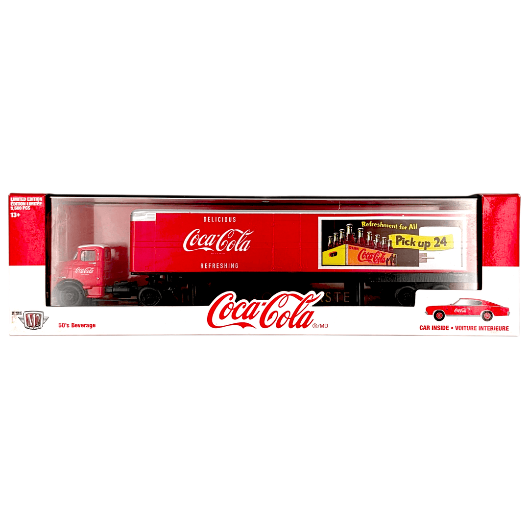 M2 Machines - 1957 Dodge COE & 1966 Dodge Charger 383 - 2018 Coca - Cola Auto - Haulers Series - Top CollectiblesDiecastM2 Machines