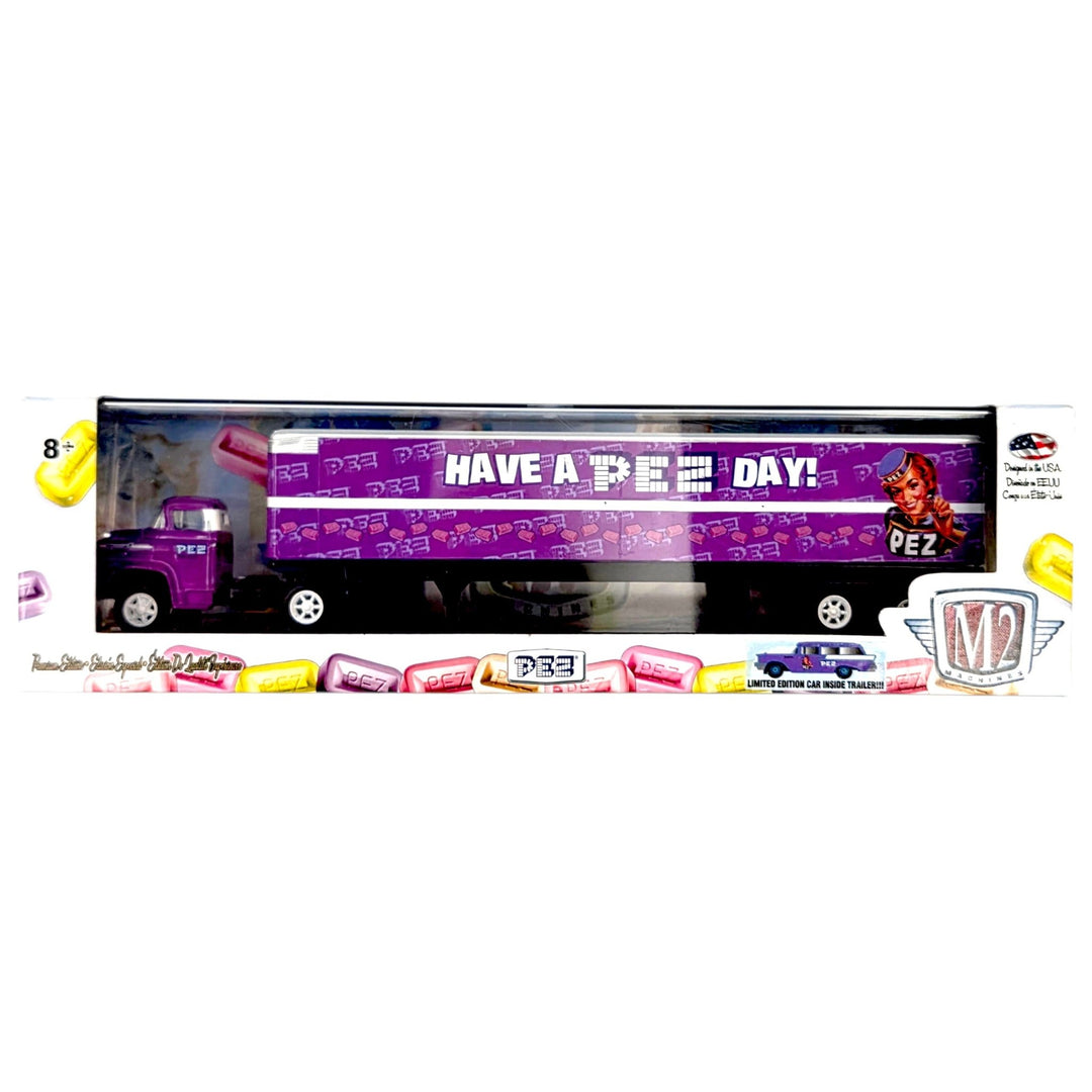 M2 Machines - 1958 Chevrolet Spartan LCF &amp; 1957 Chevrolet 150 Handyman Station Wagon - 2017 PEZ Auto-Haulers Series - Top CollectiblesDiecastM2 Machines