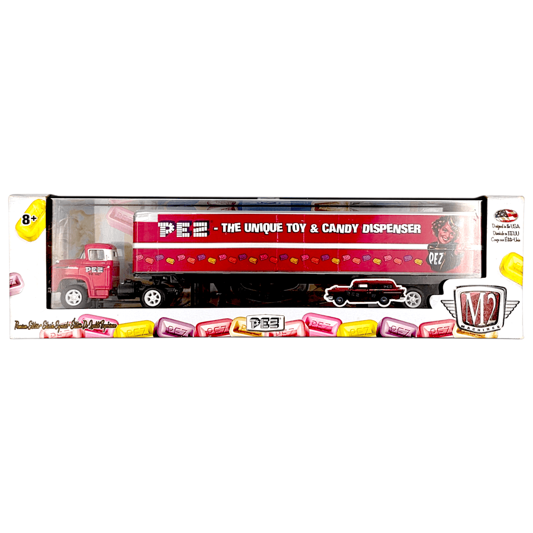 M2 Machines - 1958 Chevrolet Spartan LCF & 1957 Chevrolet Sedan Delivery - 2017 PEZ Auto - Haulers Series *Walmart Exclusive* - Top CollectiblesDiecastM2 Machines