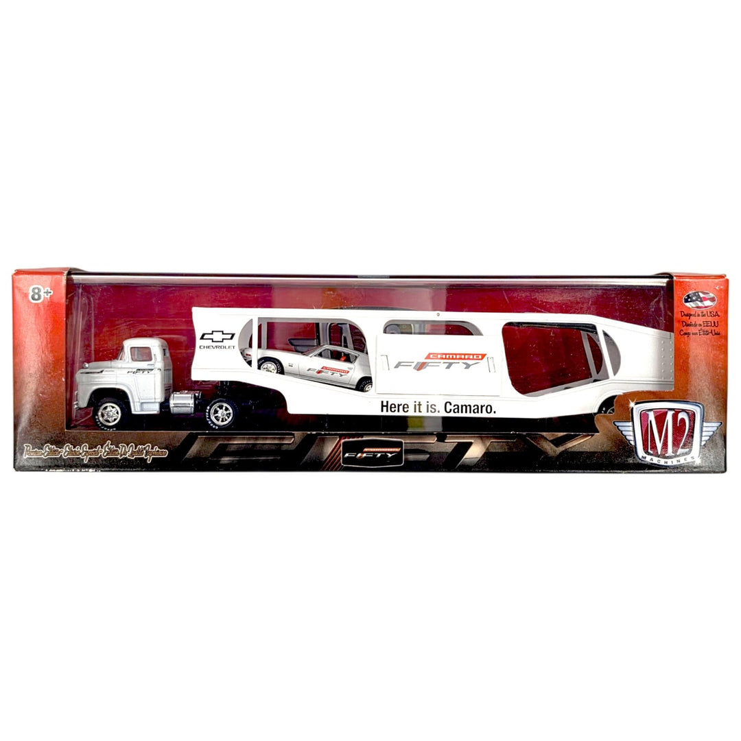 M2 Machines - 1958 Chevrolet Spartan LCF &amp; 1971 Chevrolet Camaro SS 396 - 2017 Auto-Haulers Series *Walmart Exclusive* - Top CollectiblesDiecastM2 Machines