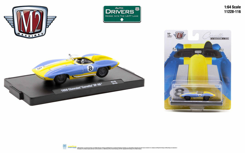 M2 Machines - 1959 Chevrolet Corvette XP - 86 - 2024 Auto - Drivers Series - Top CollectiblesDiecastM2 Machines