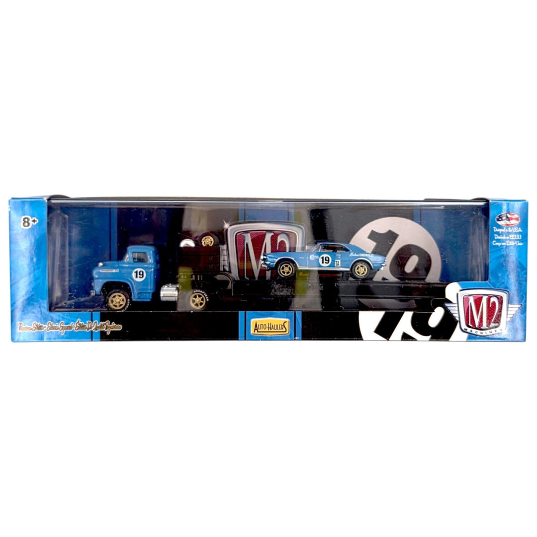 M2 Machines - 1959 Chevrolet Spartan LCF &amp; 1967 Chevrolet Camaro Z/28 RS - 2017 Auto-Haulers Series - Top CollectiblesDiecastM2 Machines