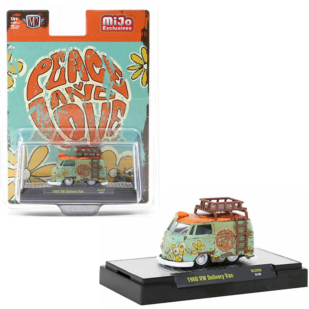 M2 Machines - 1960 Volkswagen Delivery Peace &amp; Love Weathered - 2024 - Top CollectiblesDiecastM2 Machines