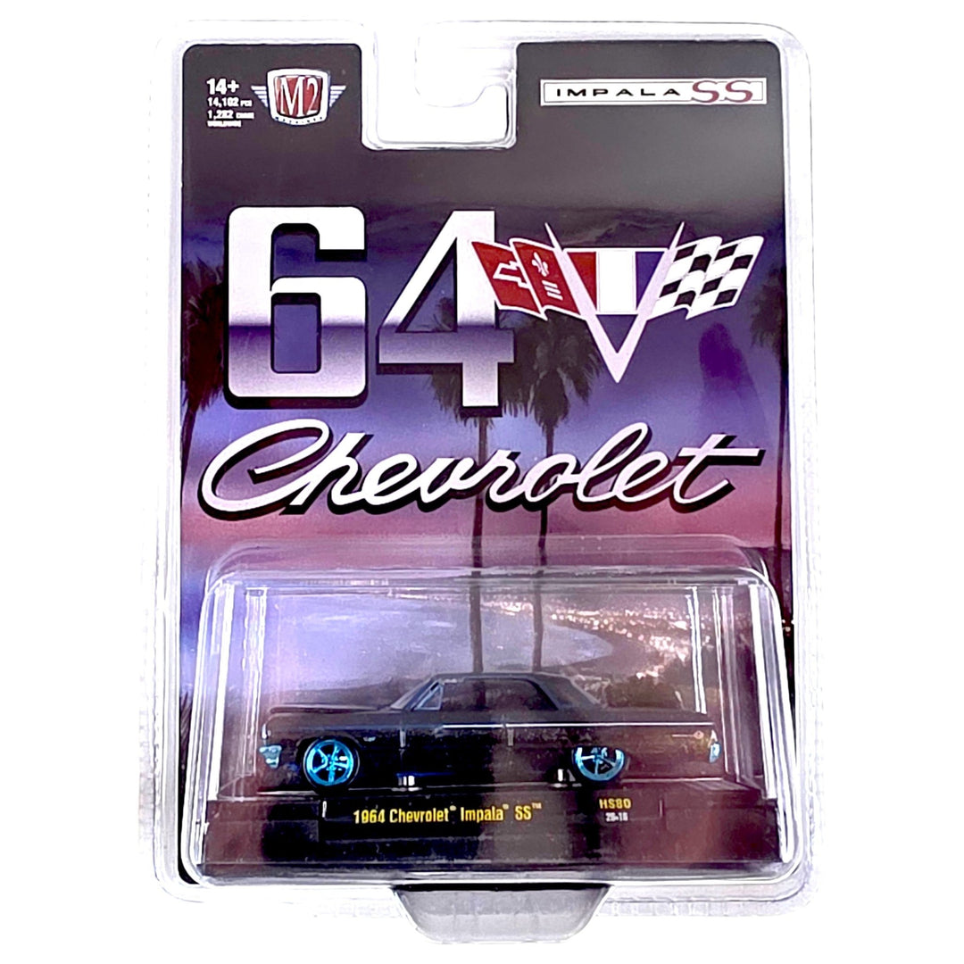 M2 Machines - 1964 Chevrolet Impala SS Hardtop – Daytona Blue Metallic – Hobby Exclusive *Chase* - Top CollectiblesDiecastM2 Machines
