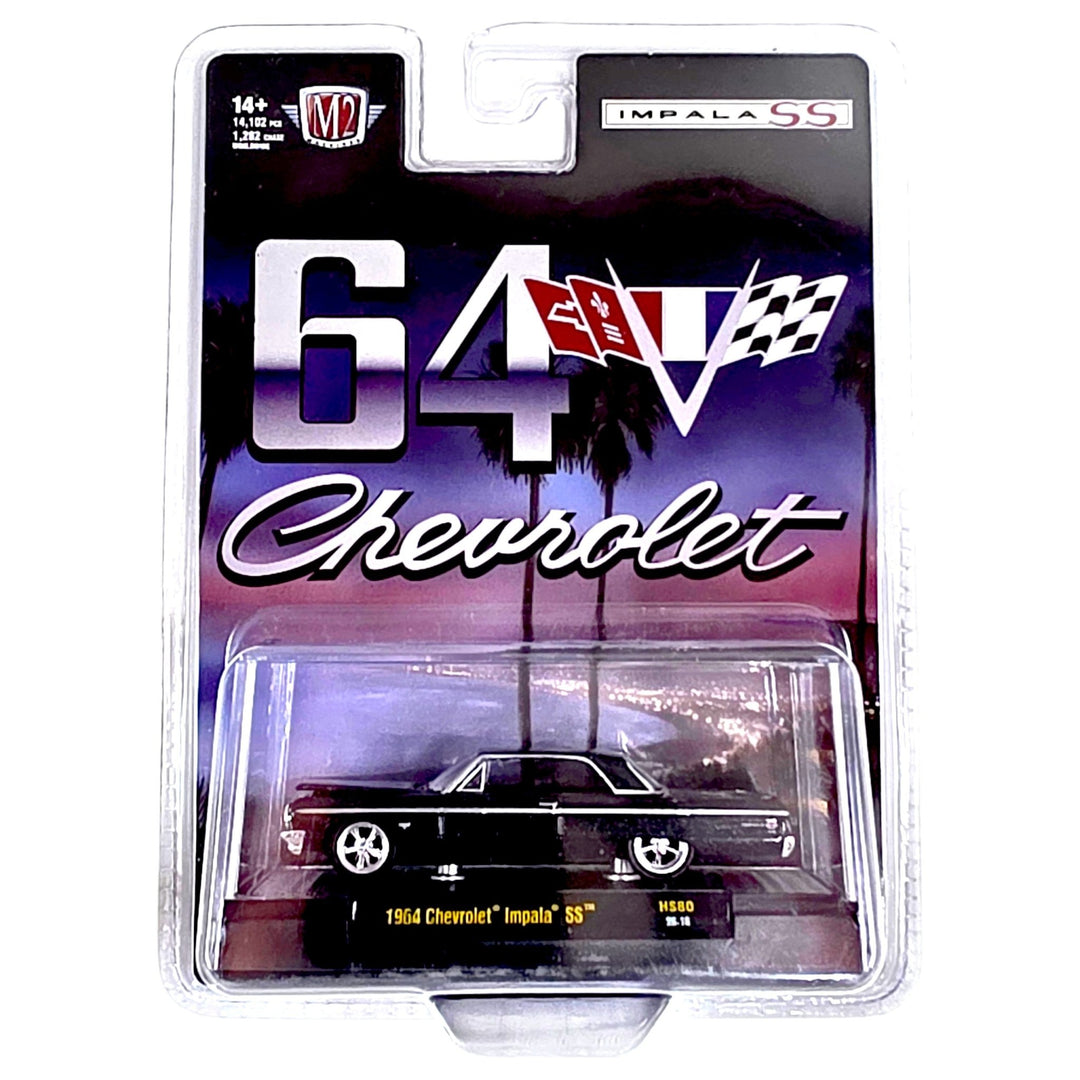 M2 Machines - 1964 Chevrolet Impala SS Hardtop – Daytona Blue Metallic – Hobby Exclusive - Top CollectiblesDiecastM2 Machines