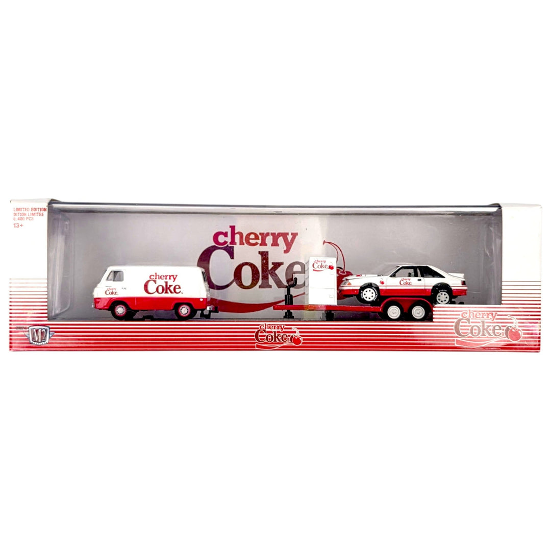 M2 Machines - 1965 Ford Econoline Delivery Van &amp; 1990 Ford Mustang GT - 2021 Auto-Haulers Coca-Cola Series - Top CollectiblesDiecastM2 Machines