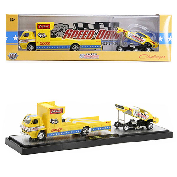 M2 Machines - 1966 Dodge L600 COE & 1971 Dodge Challenger Funny Car - 2024 Auto - Haulers Series - Top CollectiblesDiecastM2 Machines