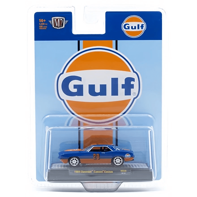 M2 Machines - 1969 Chevrolet Camaro Custom GULF – Blue - Top CollectiblesDiecastM2 Machines