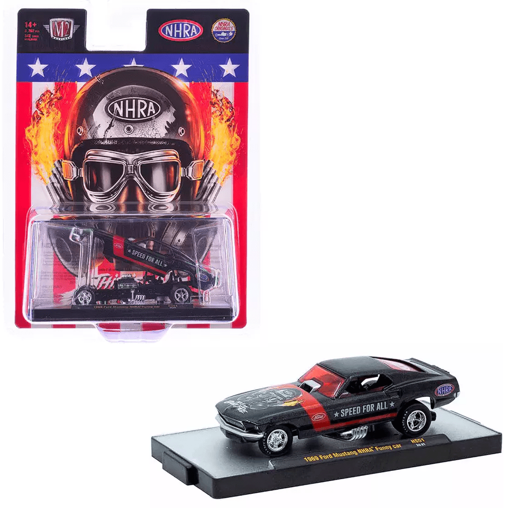 M2 Machines - 1969 Ford Mustang NHRA Funny Car – Pearl Black - Top CollectiblesDiecastM2 Machines