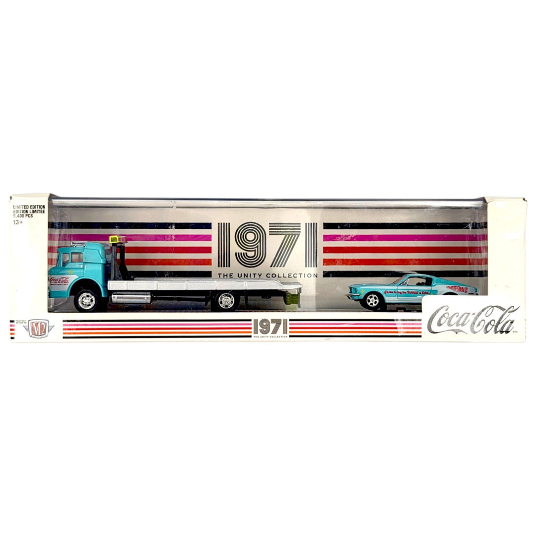 M2 Machines - 1970 Ford C-950 &amp; 1968 Ford Mustang GT - 2021 Auto-Haulers Coca-Cola Series - Top CollectiblesDiecastM2 Machines