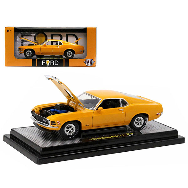 M2 Machines - 1970 Ford Mustang Mach 1 428 - Orange - 2023 *1:24 Scale* - Top CollectiblesDiecastM2 Machines