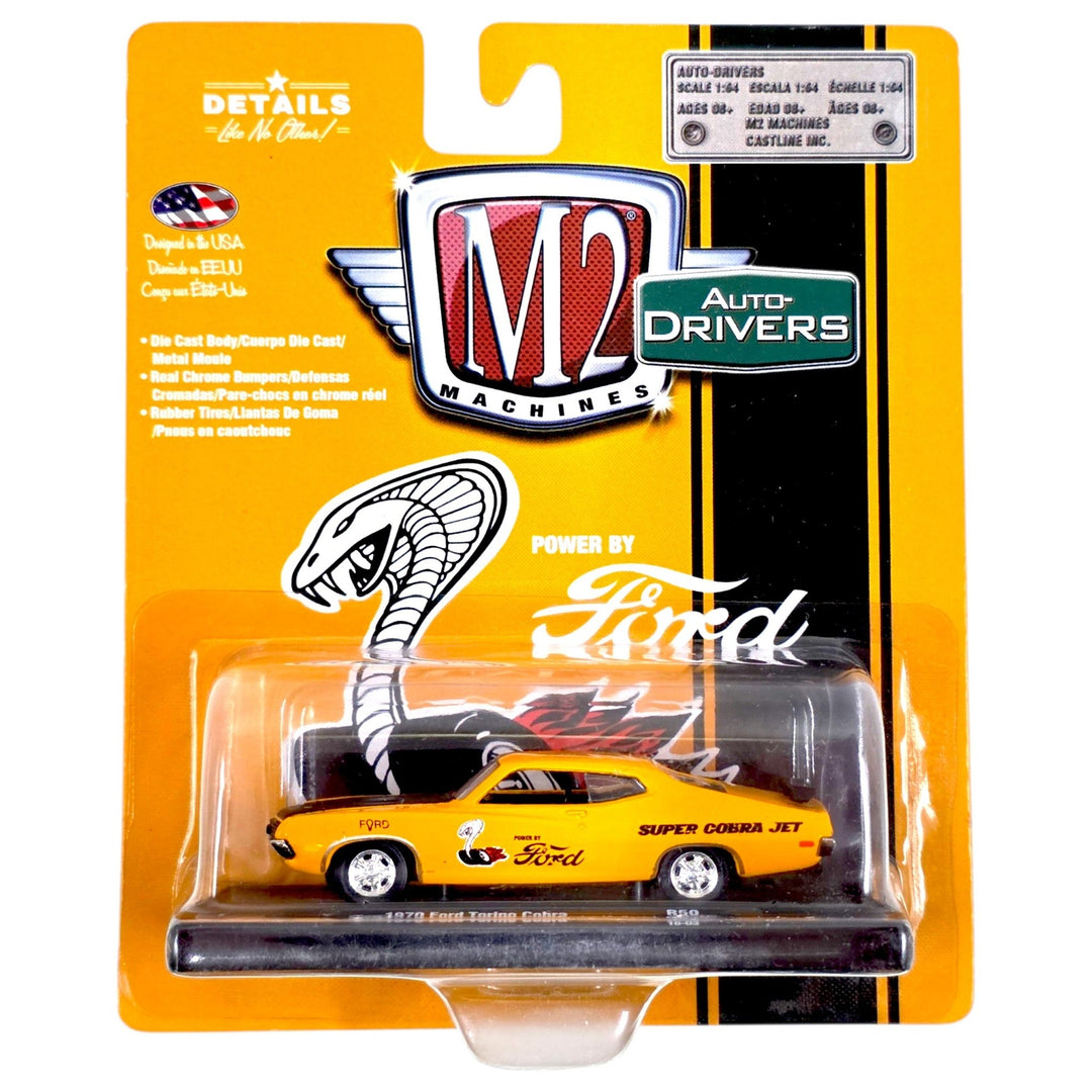 M2 Machines - 1970 Ford Torino Cobra - 2018 Auto-Drivers Series - Top CollectiblesDiecastM2 Machines