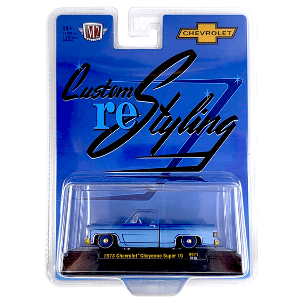 M2 Machines - 1973 Chevrolet Cheyenne Super 10 Custom Re Styling – Blue *Hobby Exclusive - Chase* - Top CollectiblesDiecastM2 Machines
