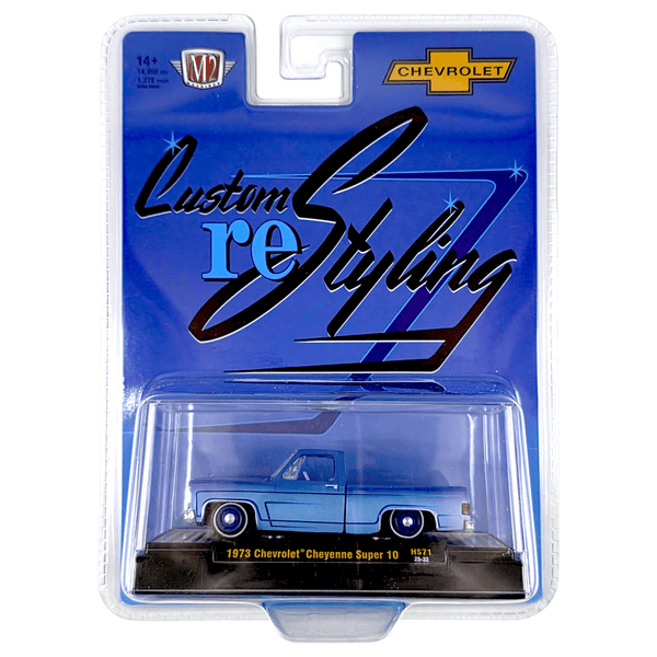M2 Machines - 1973 Chevrolet Cheyenne Super 10 Custom Re Styling – Blue *Hobby Exclusive* - Top CollectiblesDiecastM2 Machines