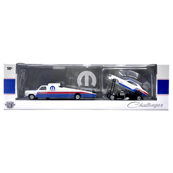 M2 Machines - 1974 Dodge Truck & 1971 Dodge Challenger Funny Car - 2023 Auto - Haulers Series - Top CollectiblesDiecastM2 Machines