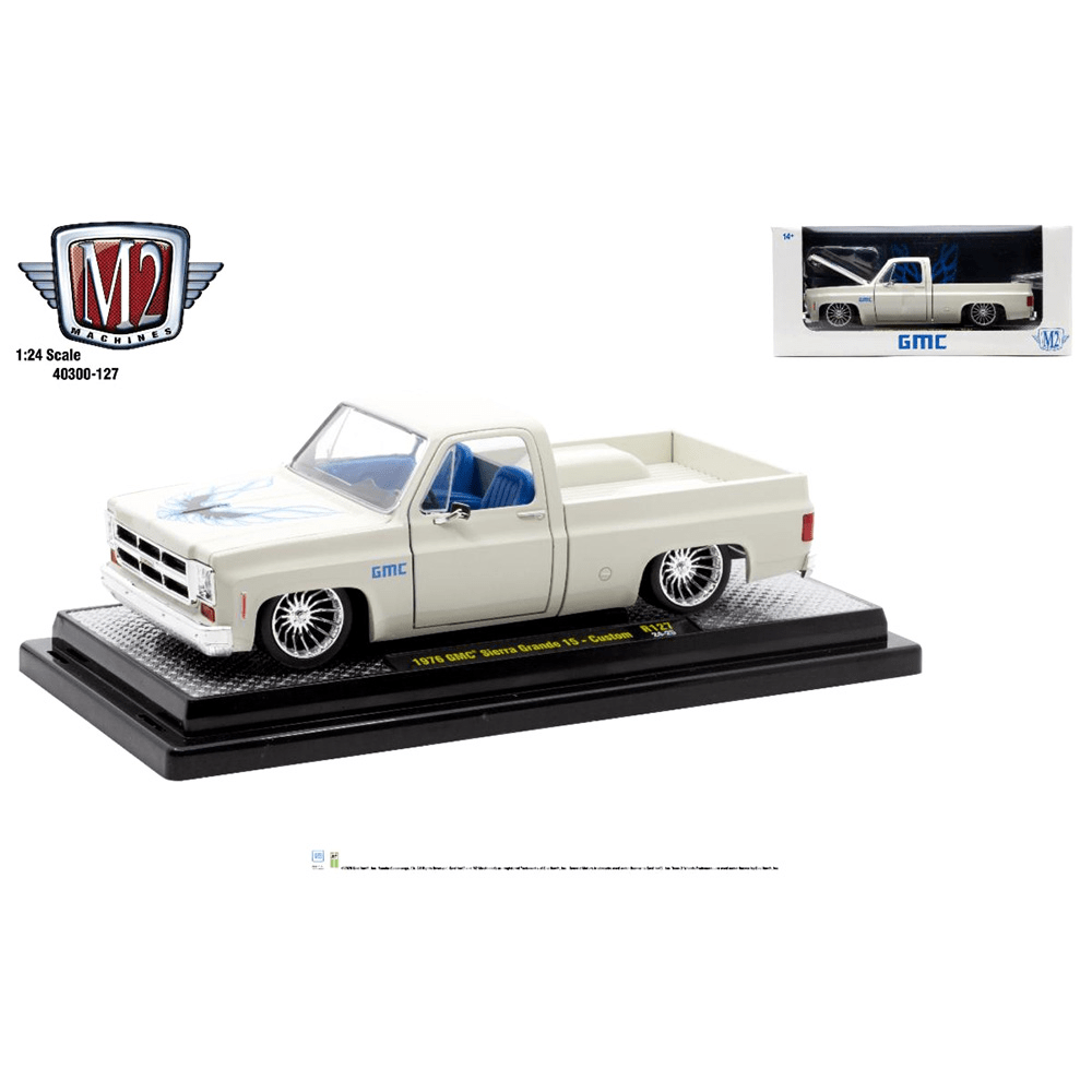 M2 Machines - 1976 GMC Sierra Grande 15 Custom – White - 1/24 Scale *Pre - Order* - Top CollectiblesDiecastM2 Machines