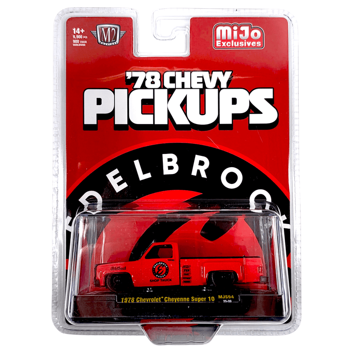 M2 Machines - 1978 Chevrolet Cheyenne Super 10 Custom EDELBROCK – Red – MiJo Exclusives Limited Edition - Top CollectiblesDiecastM2 Machines