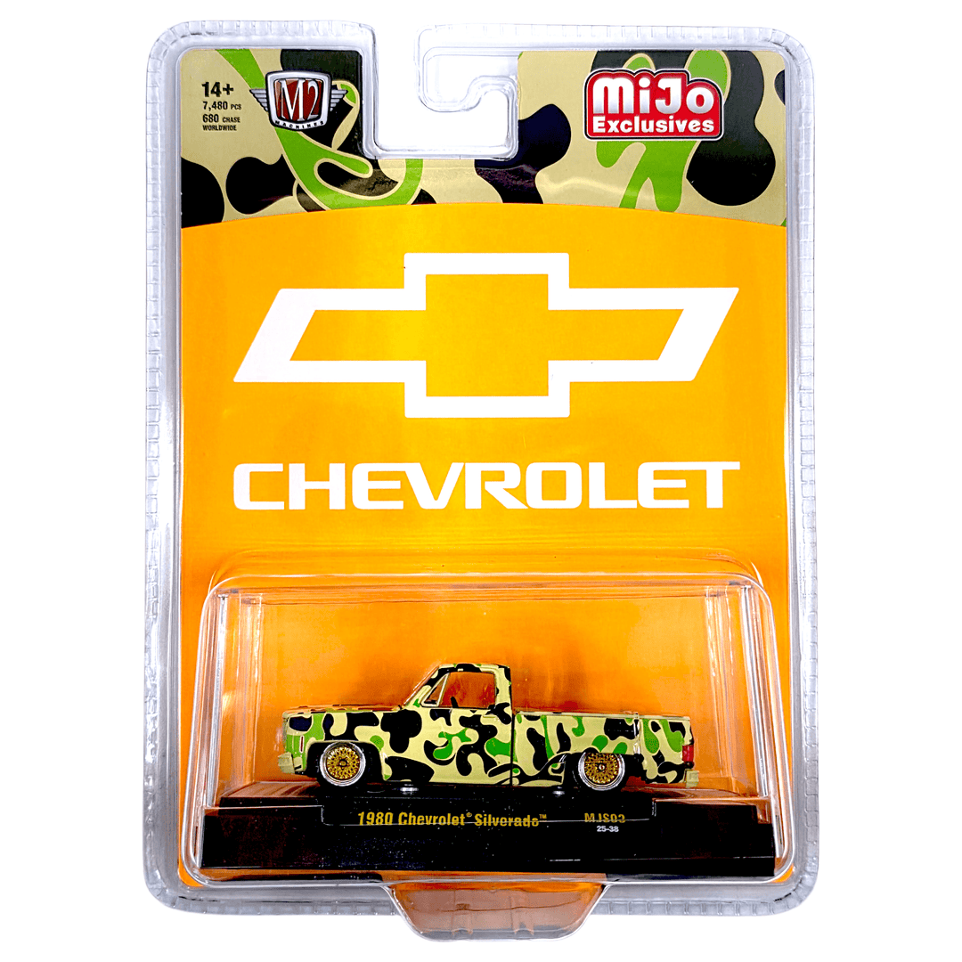M2 Machines - 1980 Chevrolet Silverado Custom – Camouflage – MiJo Exclusives Limited Edition - Top CollectiblesDiecastM2 Machines