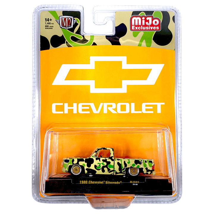 M2 Machines - 1980 Chevrolet Silverado Custom – Camouflage – MiJo Exclusives Limited Edition - Top CollectiblesDiecastM2 Machines
