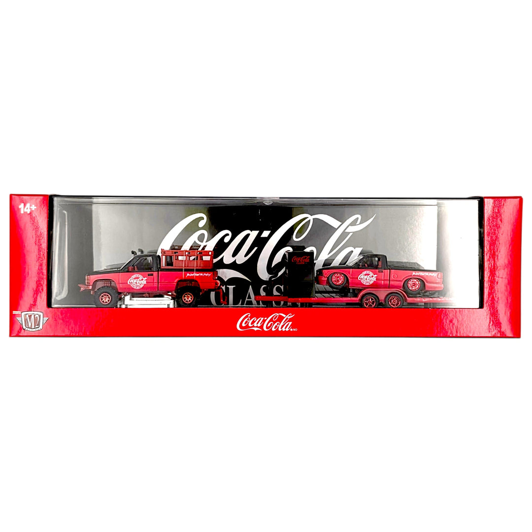 M2 Machines - 1998 GMC Sierra 1500 4x4 & 1995 GMC S15 Sonoma - 2026 Auto-Haulers Coca-Cola Series *Chase* - Top CollectiblesDiecastM2 Machines