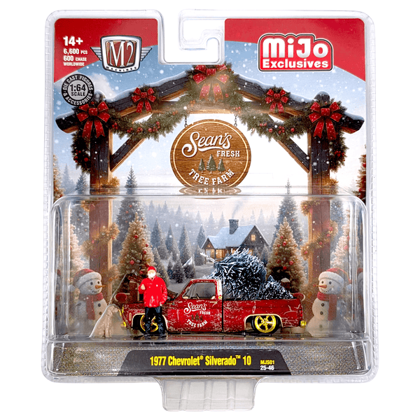 M2 Machines - Diorama Sean’s Fresh Tree Farm 1977 Chevrolet Silverado 10 with Sean Figure & Dog Limited 6,600 Pcs – Mijo Exclusives *Chase* - Top CollectiblesDiecastM2 Machines