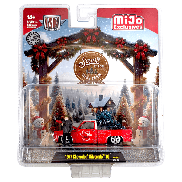M2 Machines - Diorama Sean’s Fresh Tree Farm 1977 Chevrolet Silverado 10 with Sean Figure & Dog Limited 6,600 Pcs – Mijo Exclusives - Top CollectiblesDiecastM2 Machines