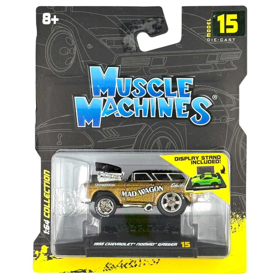 Maisto - 1955 Chevrolet Nomad Gasser - 2022 Muscle Machines Series - Top CollectiblesDiecastMaisto