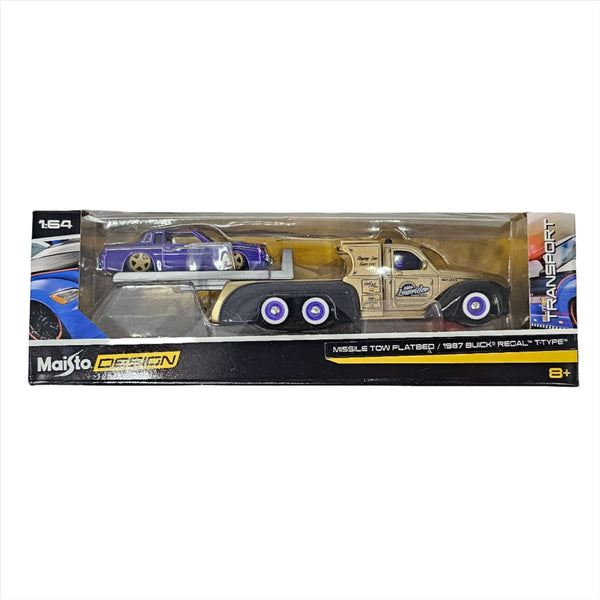 Maisto - 1987 Buick Regal / Missile Tow Flatbed - 2019 Elite Transport Series - Top CollectiblesDiecastMaisto