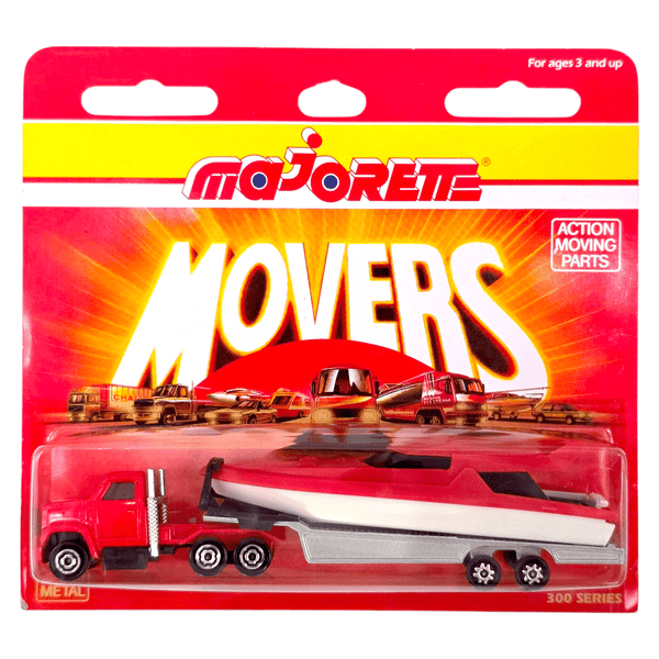 Majorette - Semi Tractor Trailer & Boat Trailer - 2000 - Top CollectiblesDiecastMajorette