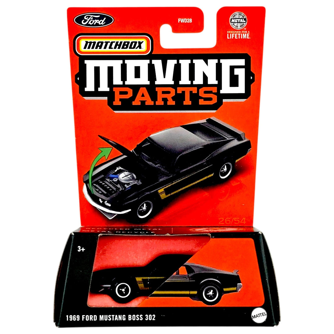 Matchbox - 1969 Ford Mustang Boss 302 - 2024 Moving Parts Series - Top CollectiblesDiecastMatchbox