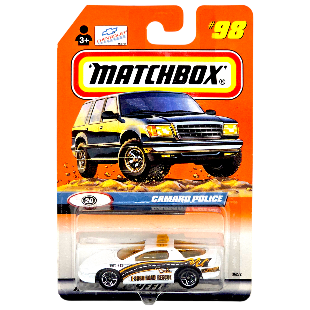 Matchbox - 1993 Chevrolet Camaro Z28 Police - 1999 - Top CollectiblesDiecastMatchbox