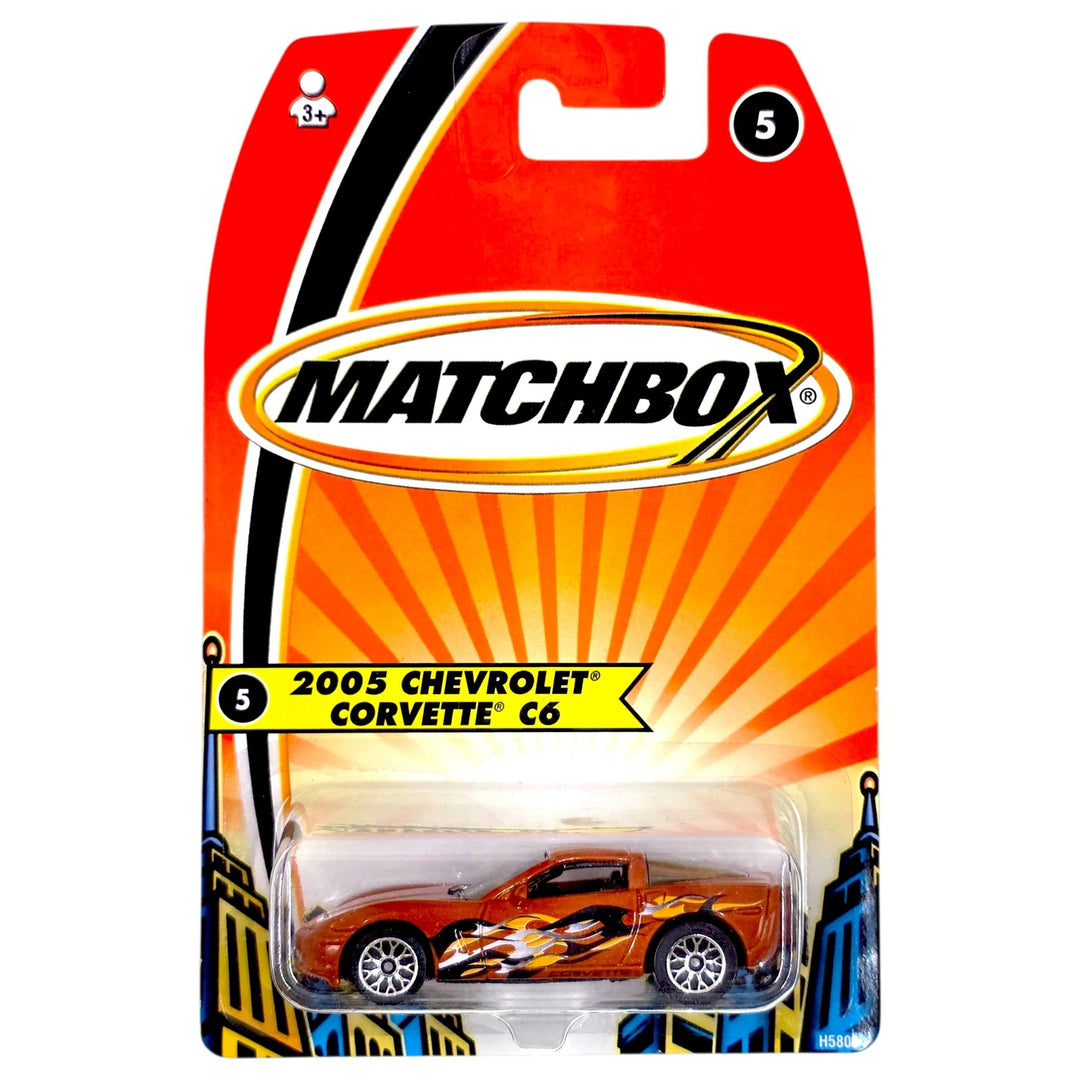 Matchbox - 2005 Chevrolet Corvette C6 - 2005 *Card Variation* - Top CollectiblesDiecastMatchbox