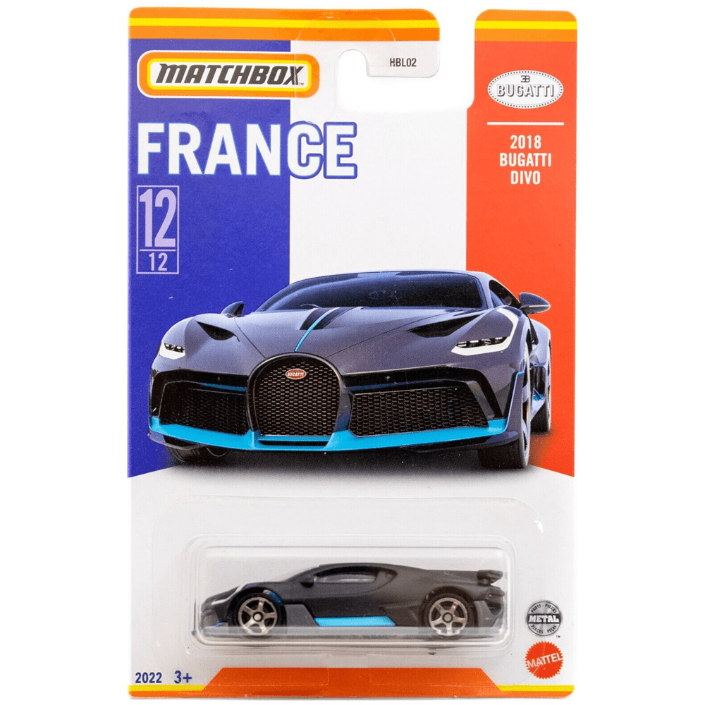 Matchbox - 2018 Bugatti Divo - 2022 France Collection Serie - Top CollectiblesDiecastMatchbox