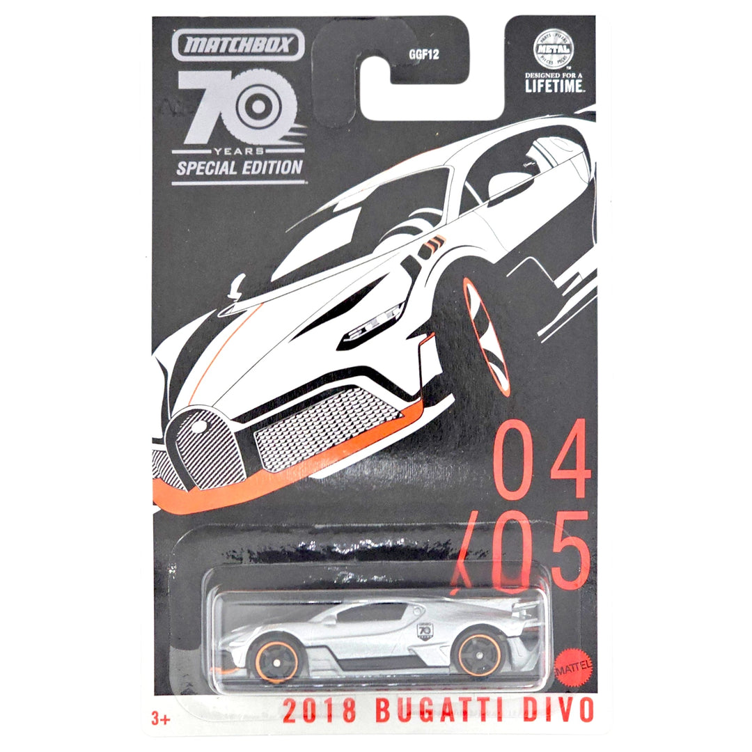 Matchbox - 2018 Bugatti Divo - 2023 70th Special Edition - Top CollectiblesDiecastMatchbox
