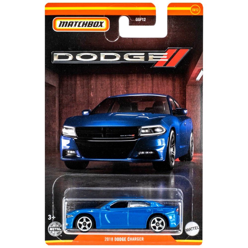 Matchbox 2018 Dodge Charger Diecast Car - Red 1:64 Scale Model (2022 Series)
