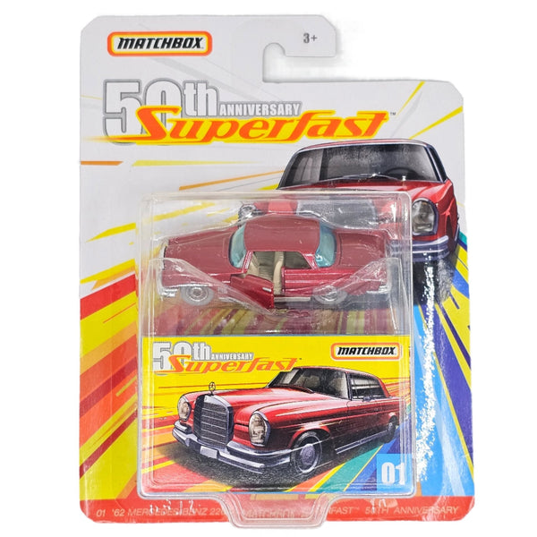 Matchbox - '62 Mercedes - Benz 220SE - 2018 50th Anniversary Superfast Series - Top CollectiblesDiecastMatchbox