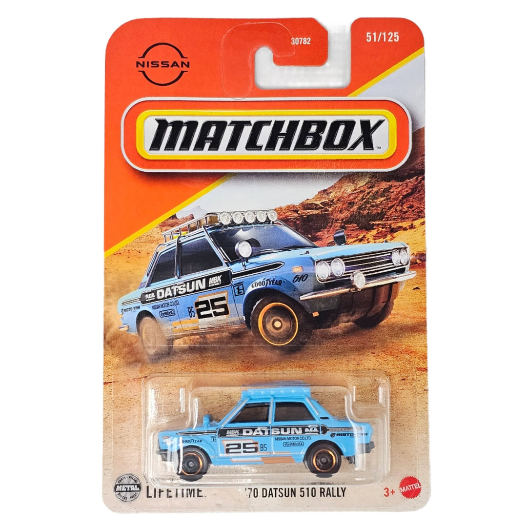 Matchbox - '70 Datsun 510 Rally - 2025 - Top CollectiblesDiecastMatchbox