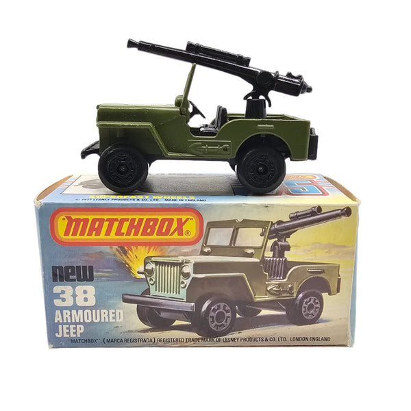 Matchbox - Armoured Jeep - 1977 *Original Box* - Top CollectiblesDiecastMatchbox