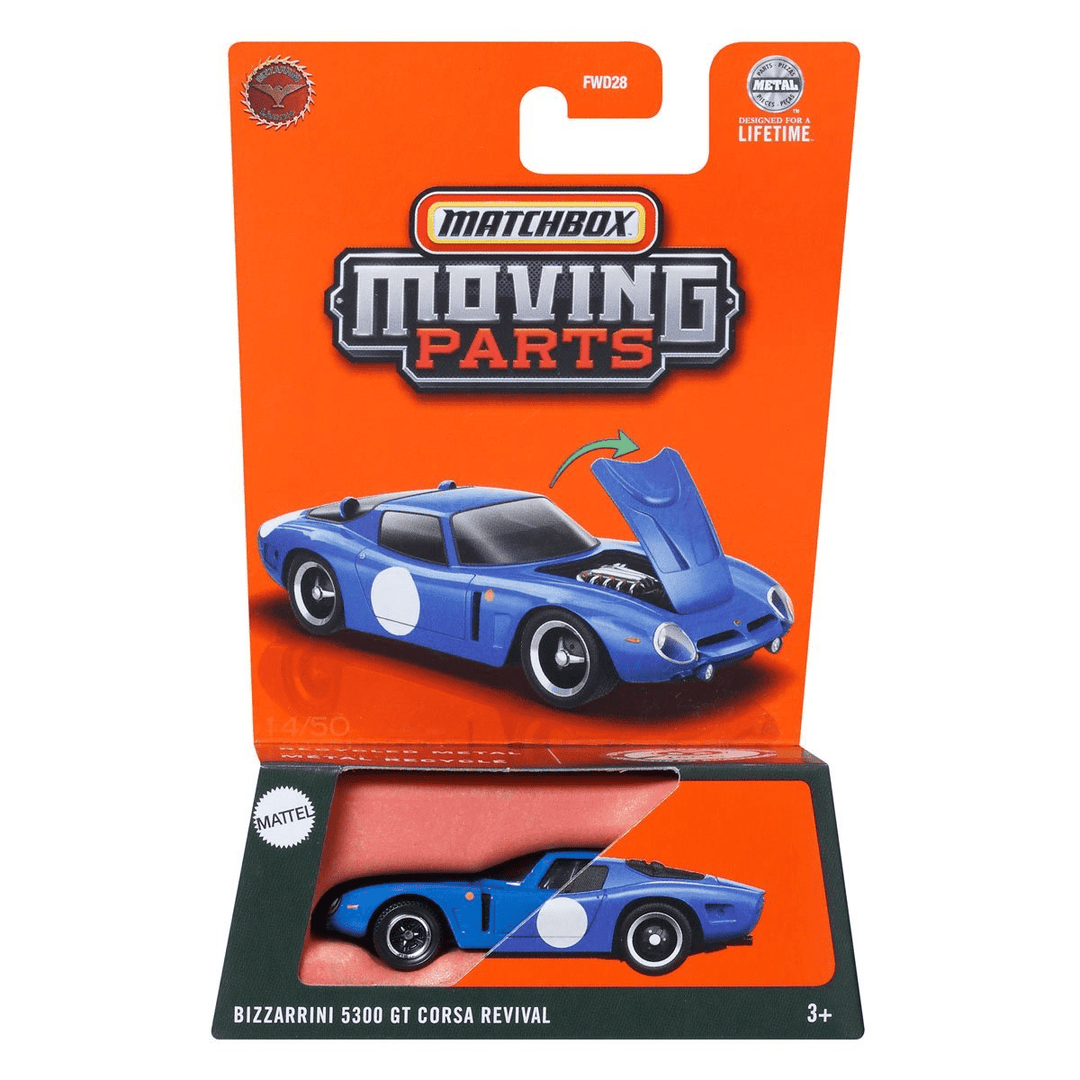 Matchbox - Bizzarrini 5300 GT Corsa Revival - 2025 Moving Parts Series - Top CollectiblesDiecastMatchbox