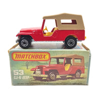 Matchbox - CJ - 6 Jeep - 1977 *Original Box* - Top CollectiblesDiecastMatchbox